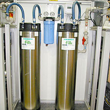 Ion exchanger for demineralised water recycling